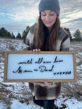 Load image into Gallery viewer, Handwriting Replica Sign With Frame - Oak&Feather