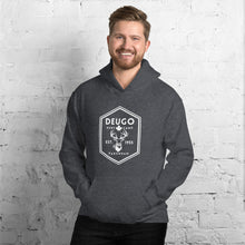 Load image into Gallery viewer, Unisex Deugo White Logo Hoodie - Oak&Feather