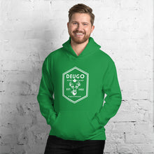 Load image into Gallery viewer, Unisex Deugo White Logo Hoodie - Oak&Feather