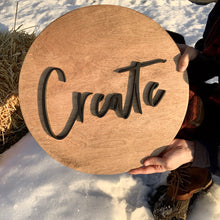 Load image into Gallery viewer, Round Stained Backer - Oak&Feather