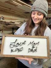 Load image into Gallery viewer, Handwriting Replica Sign With Frame - Oak&amp;Feather