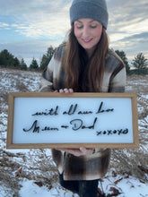 Load image into Gallery viewer, Handwriting Replica Sign With Frame - Oak&amp;Feather