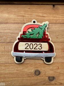 Red Truck Tree Ornament PRE-ORDER - Oak&Feather