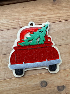 Red Truck Tree Ornament PRE-ORDER - Oak&Feather