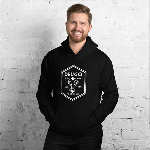 Unisex Deugo White Logo Hoodie